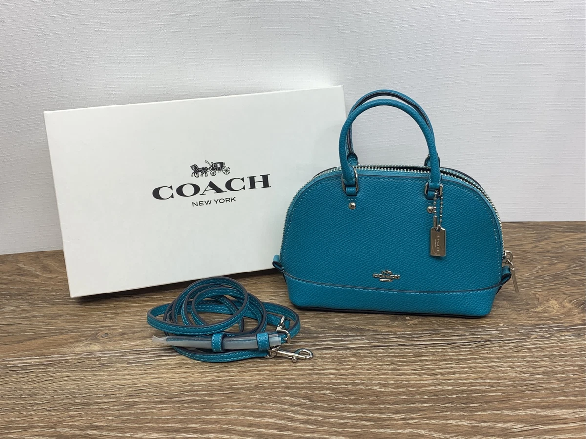 Metallic blue shop coach purse