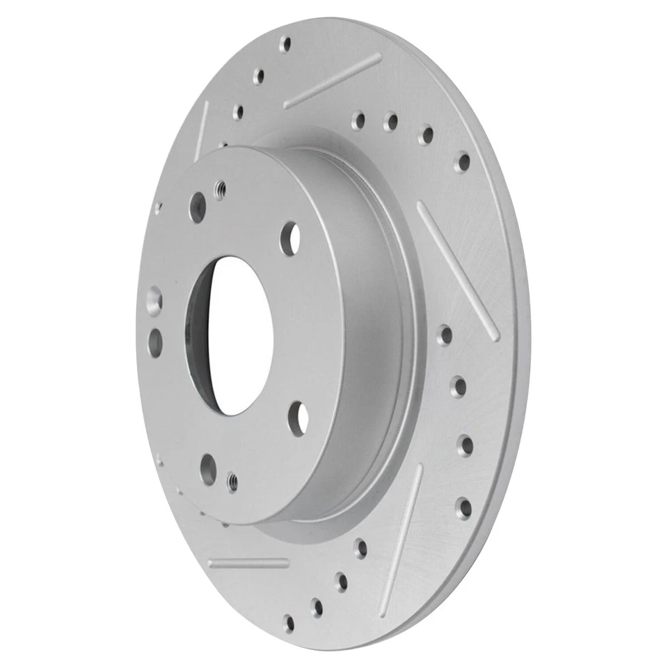 11.1" Rear Drilled and Slotted Disc Brake Rotors for 2017 - 2020 Honda Civic Si - Image 4 of 4