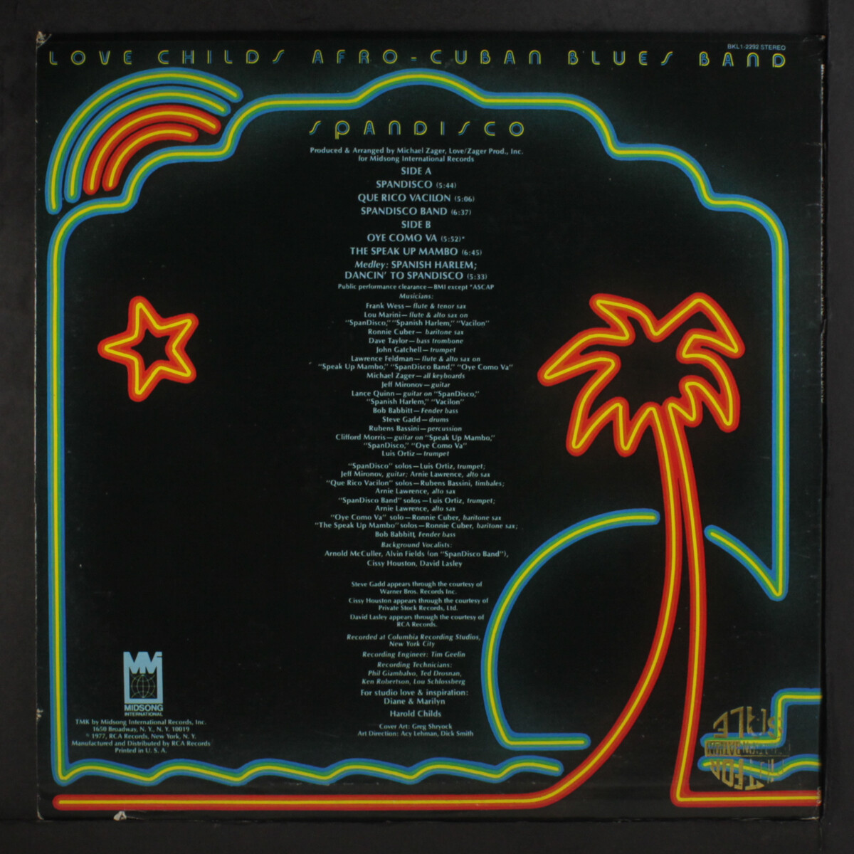 LOVE CHILDS AFRO-CUBAN BLUES BAND: spandisco MIDSONG INT'L 12