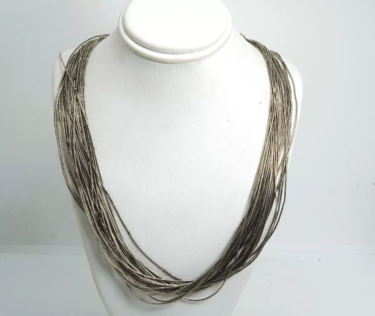 Multi strand 2024 silver necklace