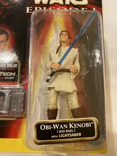 Star Wars Obi-Wan Kenobi Actionfigur Episode 1 Commtech Chip 1998 Hasbro Neu - Bild 3 von 7