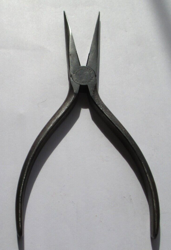 Vintage M. Klein & Sons 7-1/4” Needle Nose Pliers 203 With Wire Cutters USA 1962