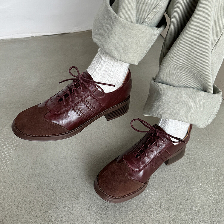 Dwarves Women Wingtip Shoes Handmade Sheepskin Full Brogues