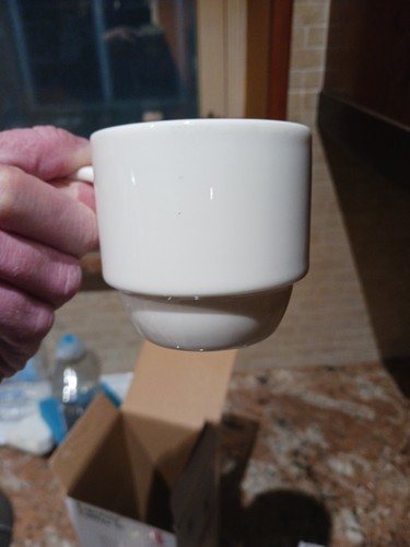 Uniware 4 piezas. Taza de café Expresso de porcelana apilable Torre Eiffel París con estante - Imagen 5 de 7