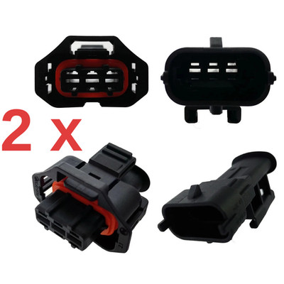 Car connector - compatibel Bosch injector DJB7036Y 3-pole (2 x SET)
