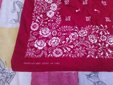 Vintage Fast Color All Cotton Floral Bandana Vtg
