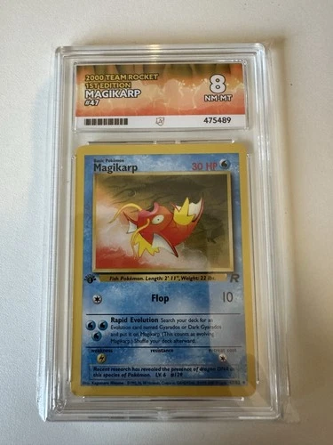 Pokémon TCG 1st Edition Magikarp Team Rocket 2000 47/82 Ace 8 NM-MT WOTC Vintage