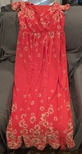 NWOT Eliza J Women’s Floral Chiffon Wrap Maxi Dress Sz 12 A Line Skirt Free Ship