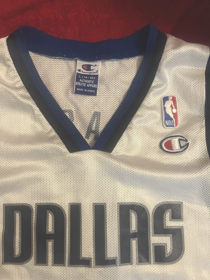 Camiseta deportiva juvenil DALLAS MAVERICKS Steve NASH 90 vintage CAMPEÓN talla grande 14-16 Foto 2 de 4