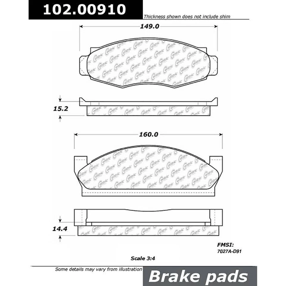 Juego de pastillas de freno de disco delanteras rotor de freno de disco para 1979-1980 AMC AMX Foto 4 de 4