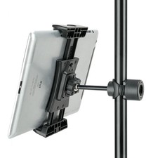 Tablet Mount Holder for Mic Stand, Adjustable Microphone Holder, Black