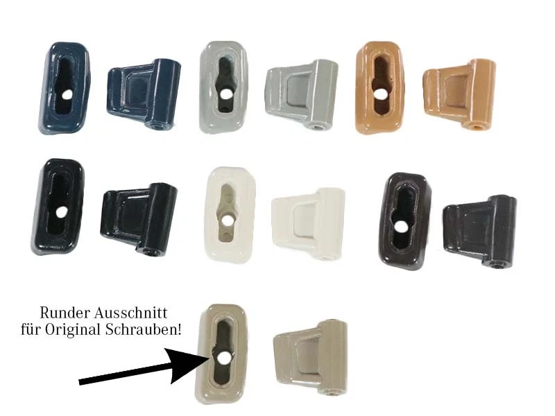 UNITED CLASSIC PARTS Kit clip per parasole Mercedes R107 - tutti i colori possibili!