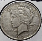 A 1927-D Peace Silver Dollar $1 US Silver Dollar