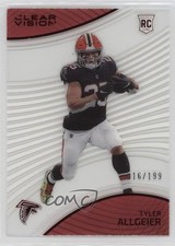 2022 Panini Chronicles Clear Vision Rookies Red /199 Tyler Allgeier #CVR-27 12br