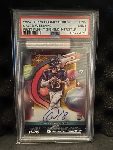 2024 Topps Cosmic Chrome Caleb Williams First Flight Signatures /50 #FFS-CW RC