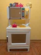 Vintage Little Tikes Tykes Kitchen Sink Microwave Oven Stove Phone Child size