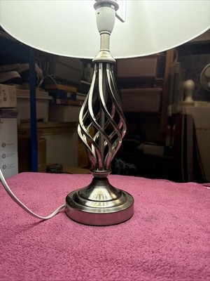 Simplex Vintage Messing gedreht Metall Tischlampe Leuchte voll funktionsfähig