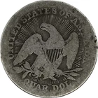 1853 Seated Liberty Silver Quarter in a SAFLIP® - Rays and Arrows
