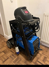 Draper Expert MIG Welder on Wheeled Trolley with Welding Helmet MIG Process