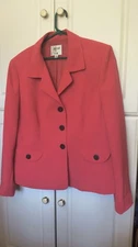COLLECTIONS FOR LE SUIT WOMENS SUIT RED BLAZER SZ 18 (C2