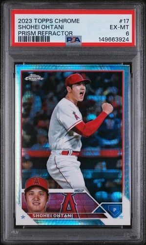 2023 Topps Chrome - Shohei Ohtani #17 Prism Refractor PSA 6