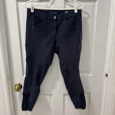 Pikeur Women’s Silicone Full Seat Breeches Size EU 42/US 10 Navy Blue EUC