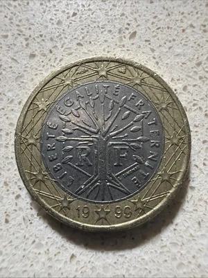 Pièce 1 euro France 1999 arbre de vie Courante ERREURS - Photo 1/3