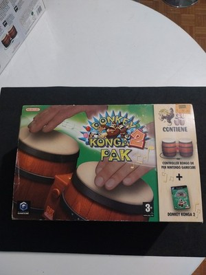 DONKEY KONGA 2 PAK Controller BONGO Italienisch Nintendo GameCube Gebraucht