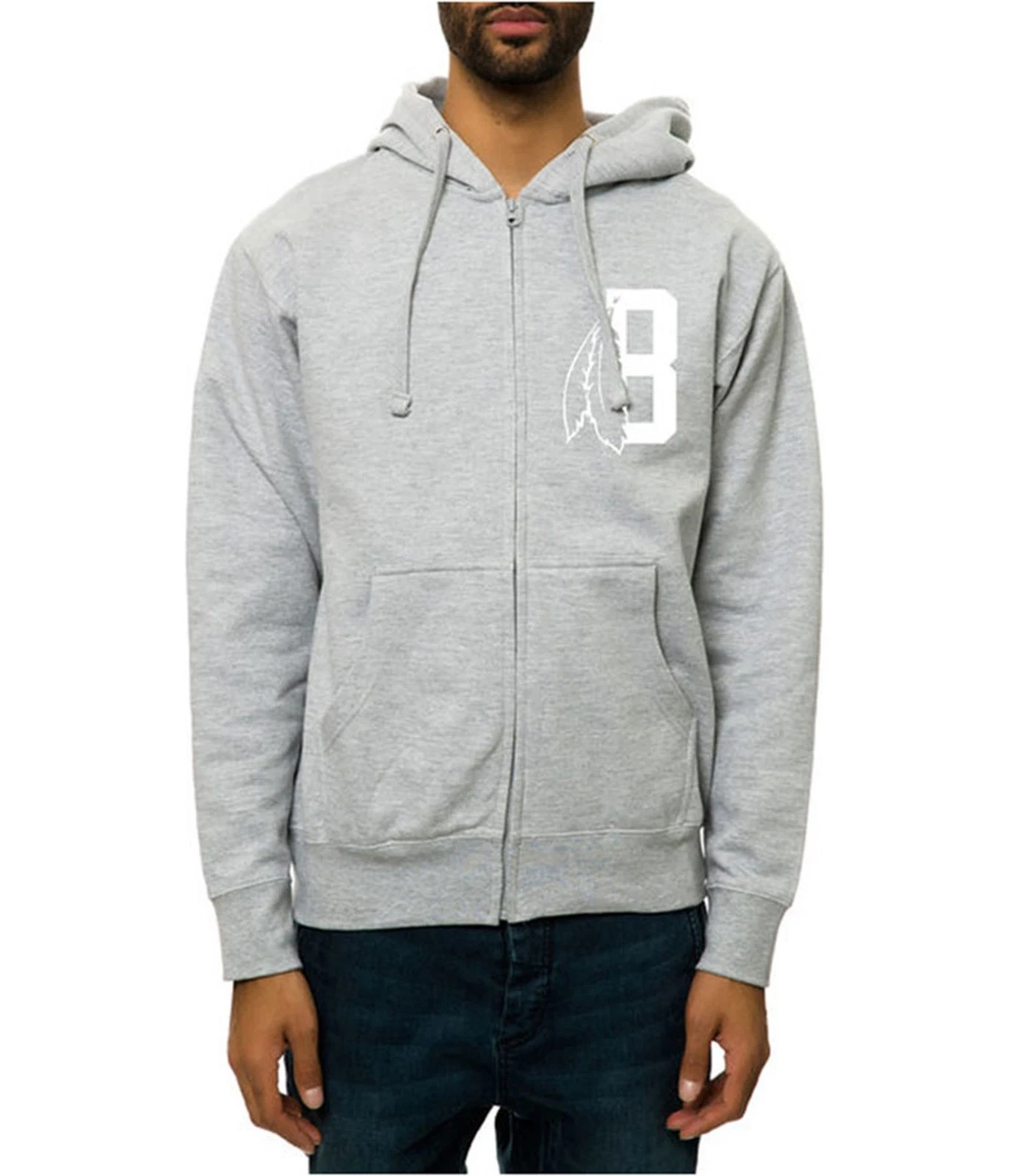 Black Scale Mens The Feather B Logo FZ Hoodie Sweatshirt