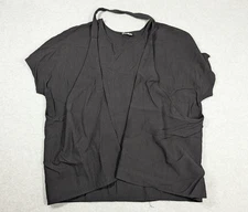 Niche Nilgun Derman Women Top Small Medium Cardigan Lagenlook Short Sleeve