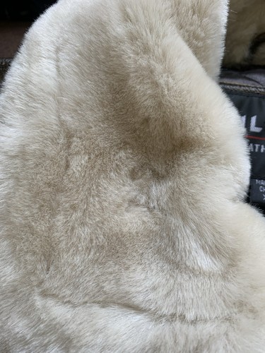 Wilson’s Leather Bomber Jacket Faux Fir Trim Sleeves Collar XL & Large Gloves - Picture 9 of 20