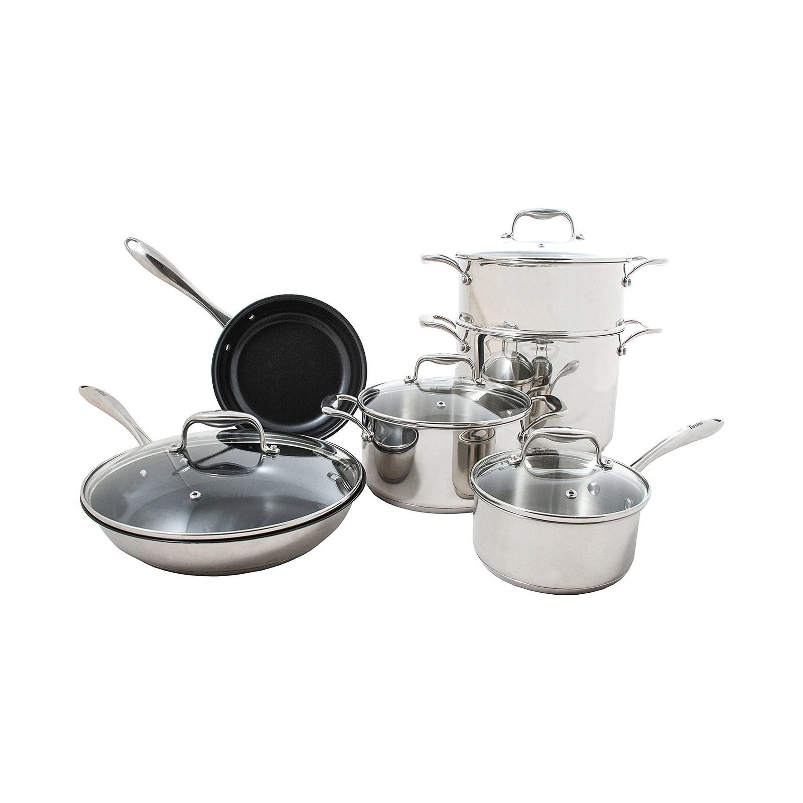 Stainless Steel Cookware Set - Tuxton Home 10-Piece Stainless Steel Cooking S...
