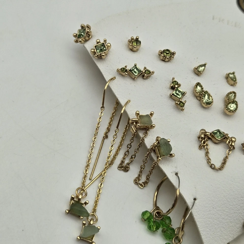 Juego de pendientes Free People For Life Peridoto Nuevo con etiquetas Hada Boho Bruja Verde Foto 2 de 4