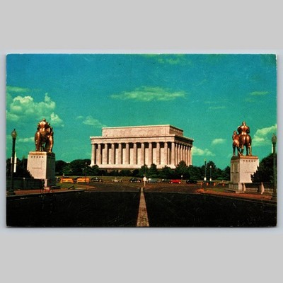 Postcard Lincoln Memorial Washington D.C. Famous Landmark