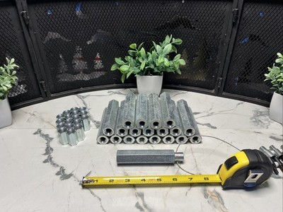 20 QTY! Female Thread Hex Steel Standoffs 1/2-13 Hex 4  Long Thread Zinc Pl.