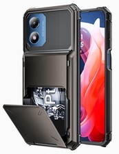 COOYA for Moto G Play 2024 Case Wallet 5 Credit Card Holder Slot Flip Bronze