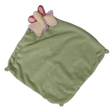Angel Dear Green Pink Butterfly Lovey Security Blanket Baby Comfort Plush Toy
