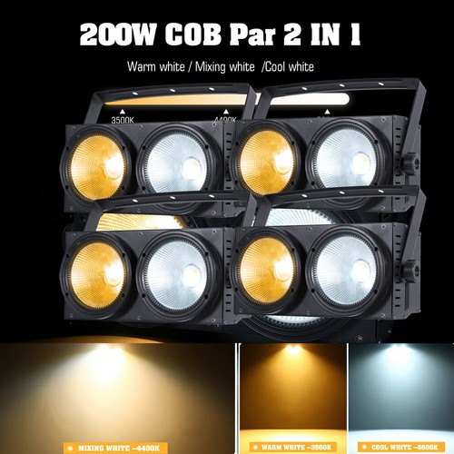 8x 200W COB LED 2in1 Par DMX Audience Blinder Bühnenlicht Studio Theaterstrahler - Bild 15 von 16