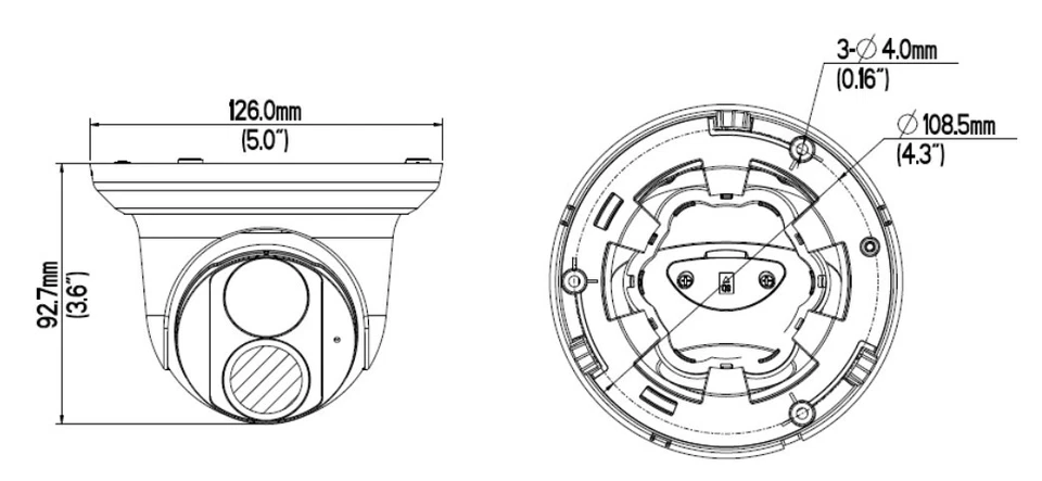 GeoVision Eyeball Domo PoE Cámara IP 4MP Hogar Exterior IP67 2.8mm Lente GV-EBD4704 Foto 4 de 4