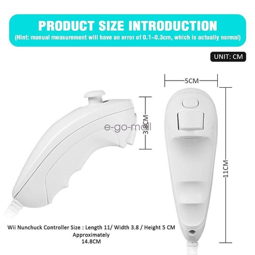 2 Pack Wii Nunchuck of Black Nintendo nunchucks for Nintendo Wii or Wii U Remote - Picture 34 of 52