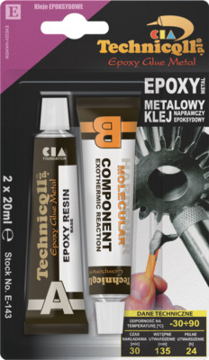 TECHNICQLL METALL EPOXIDKLEBER FÜR STAHL EISEN BRONZE MESSING FLÜSSIGMETALL 2x20ml 