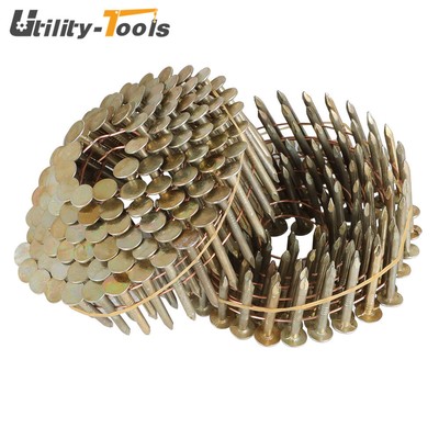 7200Pcs 1-1/4'' × 0.12'' 3/8'' Head Diameter 15 Degree Galvanized Coil Roofing Nail