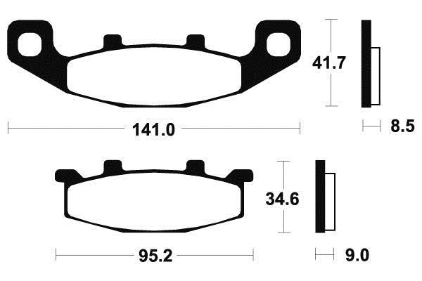 Plaquettes de frein KAWASAKI ER-5 pour trajets quotidiens, kit moto MF97 fiable