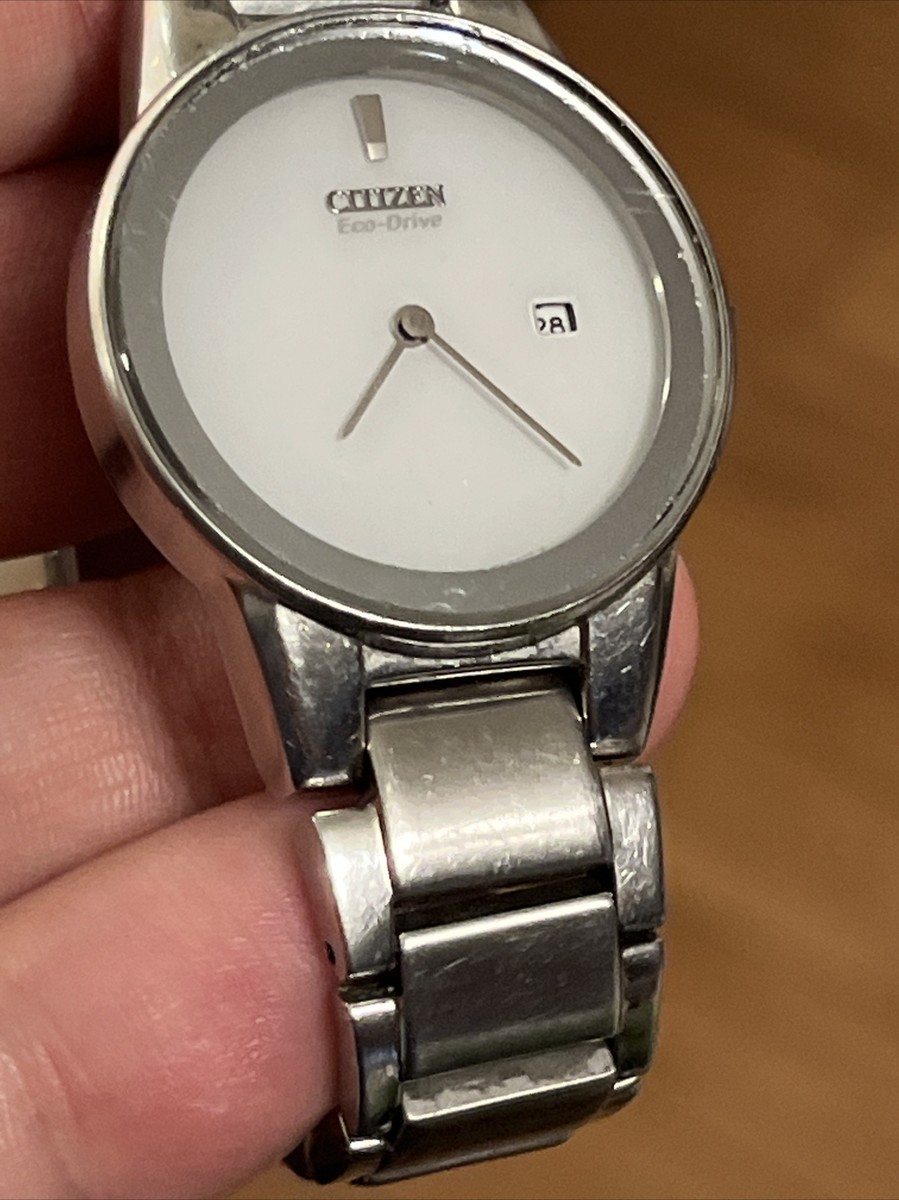 Citizen Eco-Drive GN-0-S-9 Ladies White dial stainless watch
