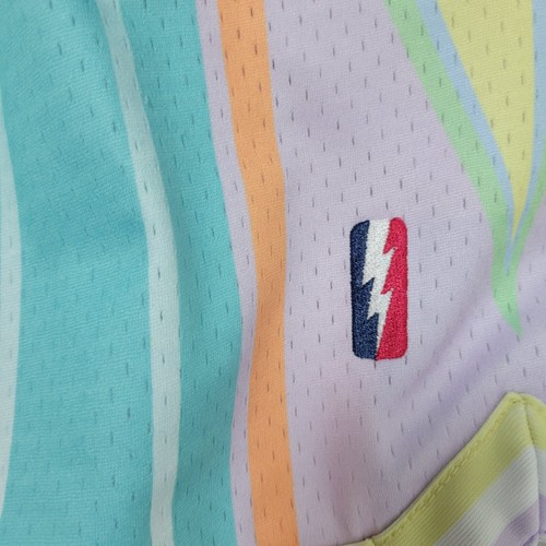 Who Cares Trillest Herren große mehrfarbige Sportshorts Kordelzug Reißverschlusstaschen - Bild 7 von 8