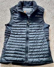 Eddie Bauer Sport Shop Goose Down Vest Womens XS Black Jacket