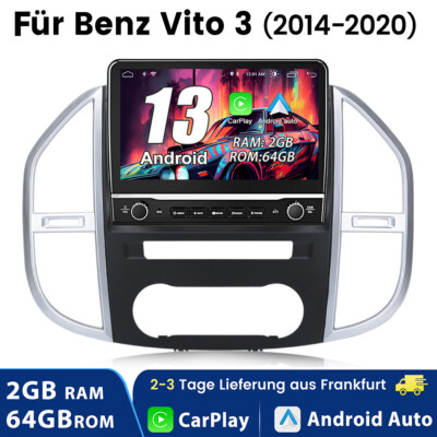 2+64G 10.1  Carplay Android 13 Autoradio Für Benz Vito W447 GPS Navi BT WIFI SWC
