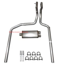 87-96 Ford F150 F250 Truck Performance Dual Exhaust System w/ MaxFlow Muffler