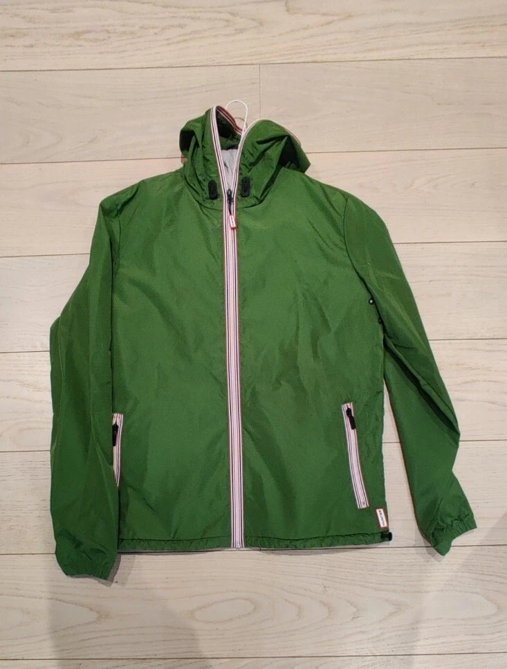 BN HUNTER men's recycled lightweight packable jacket in green, sz M - RRP 95