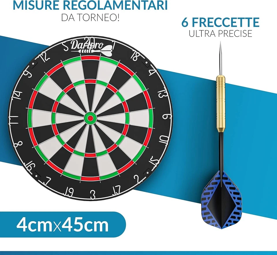 Bersaglio Freccette Autorigenerante + 6 Freccette Professionali - Immagine 2 di 4